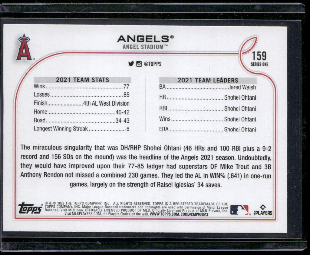 2022 Topps #159 Los Angeles Angels