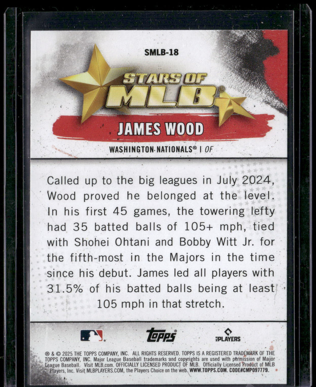 2025 Topps #SMLB-18 James Wood Stars of MLB