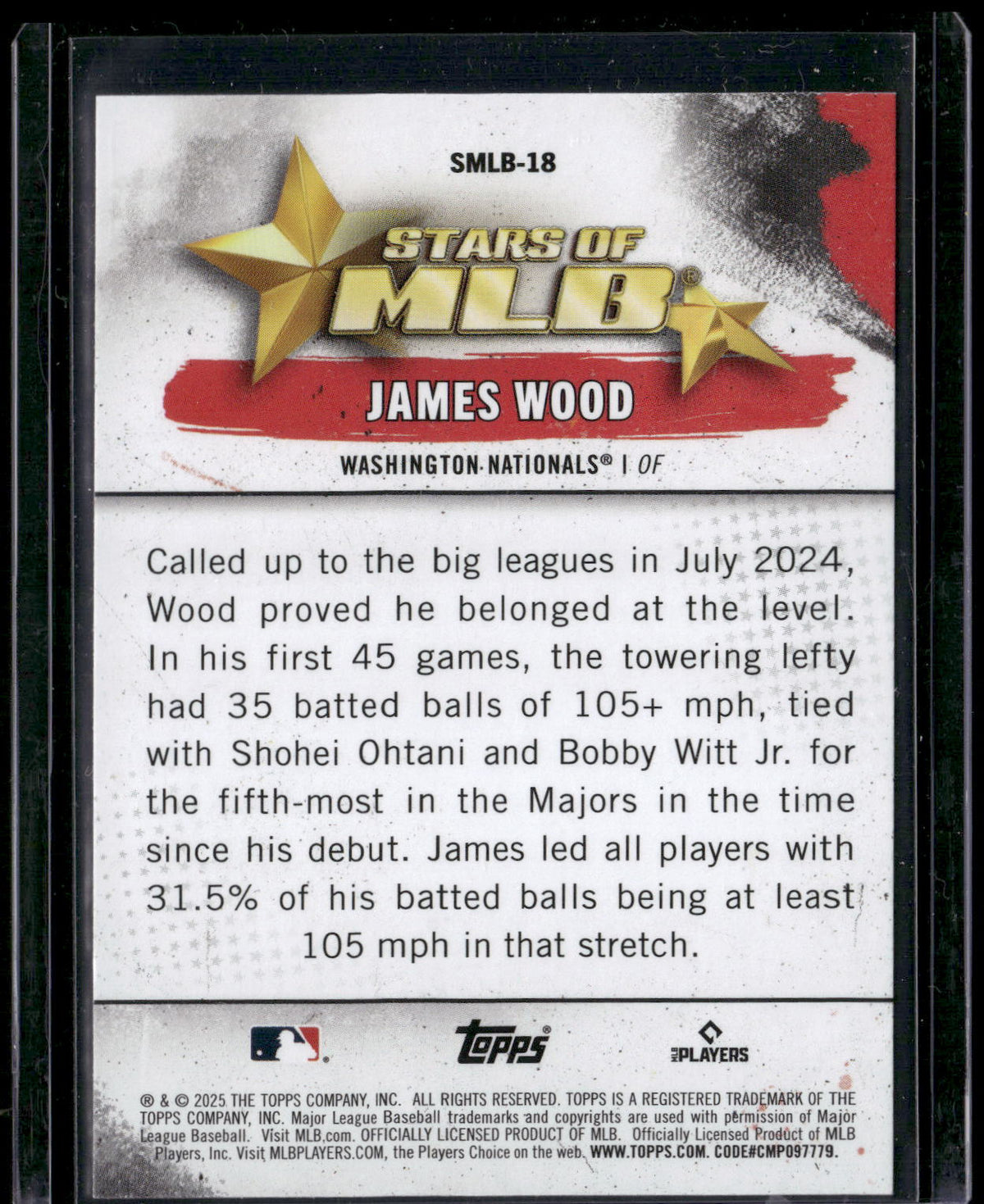 2025 Topps #SMLB-18 James Wood Stars of MLB