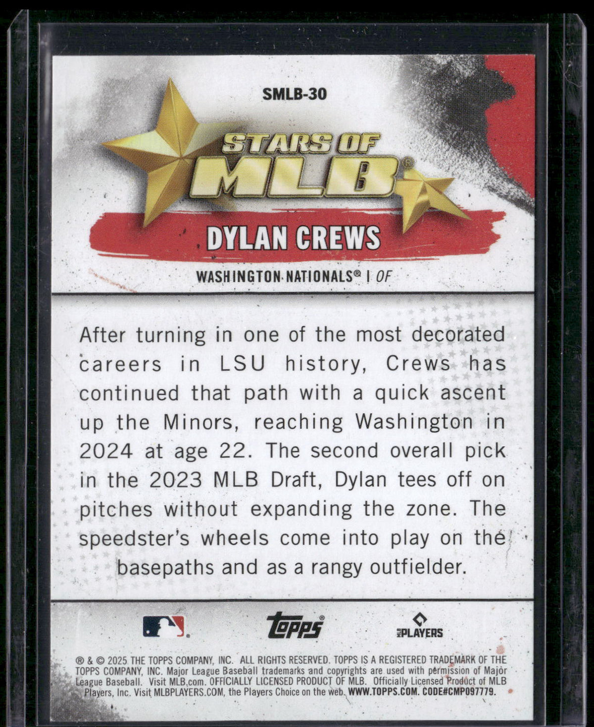 2025 Topps #SMLB-30 Dylan Crews Stars of MLB