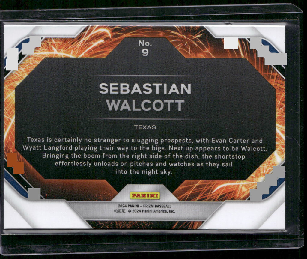 2024 Panini Prizm #9 Sebastian Walcott Fireworks Silver Prizm