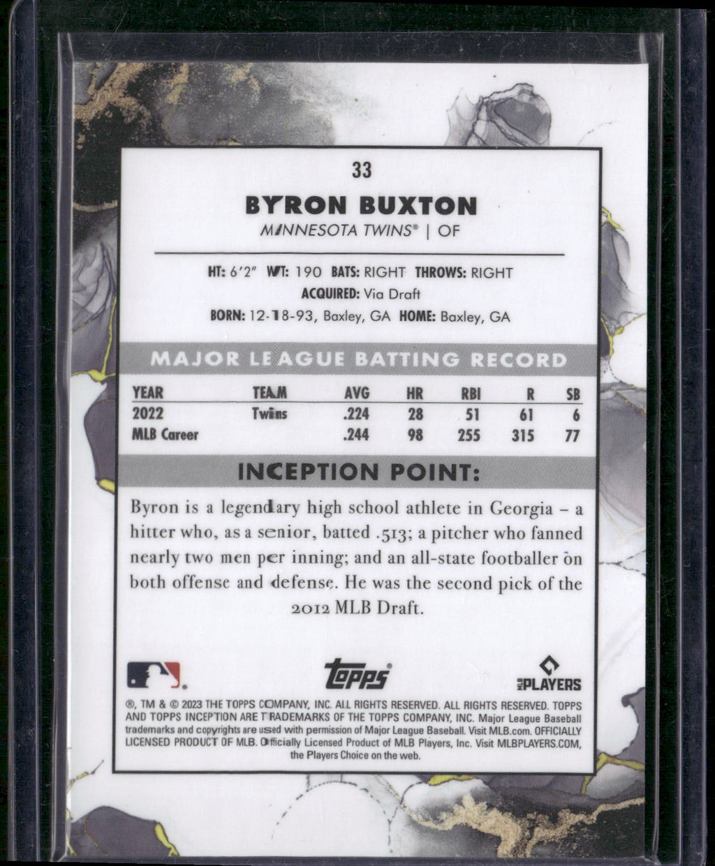 2023 Topps Inception #33 Byron Buxton Green