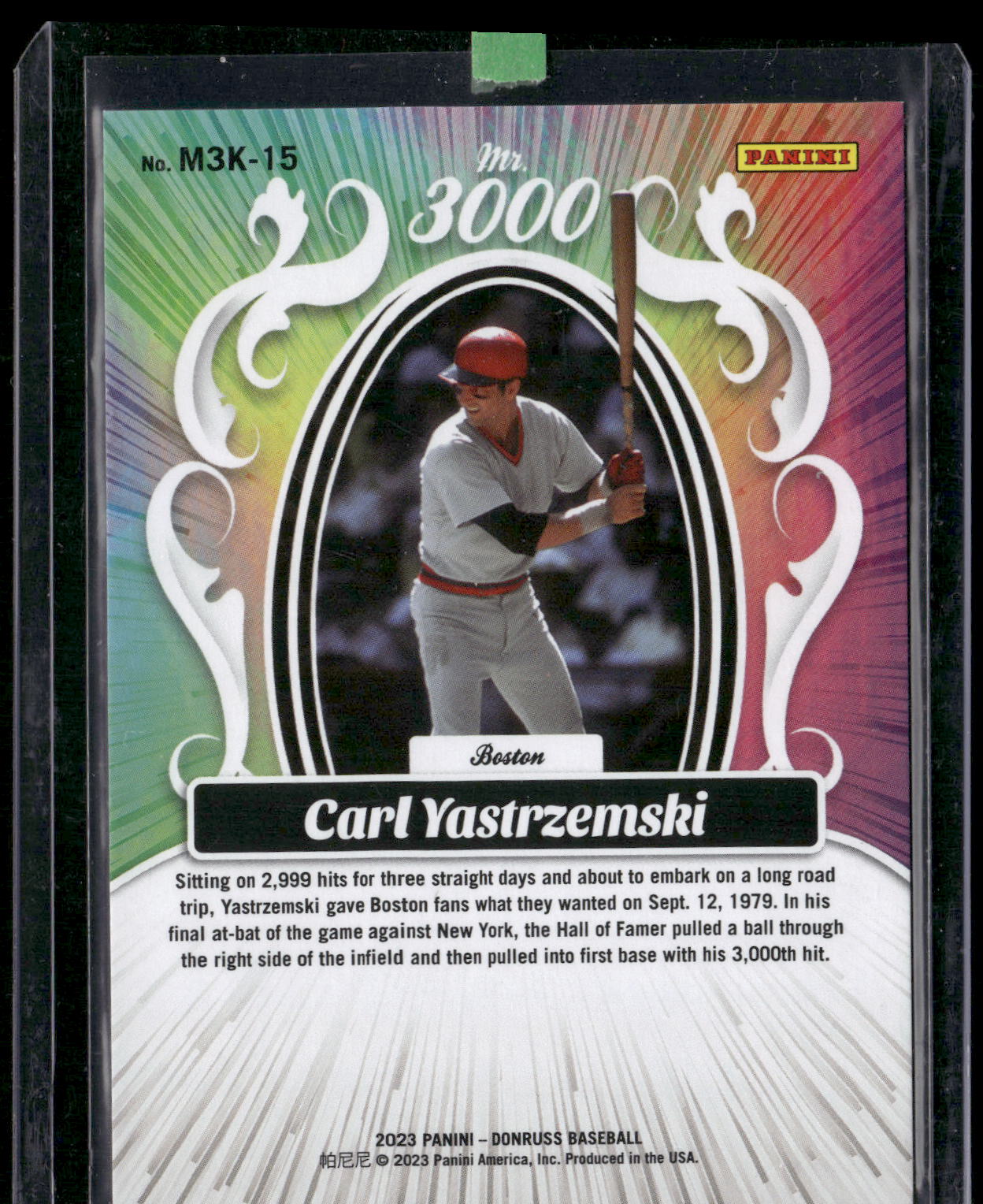2023 Donruss #M3K-15 Carl Yastrzemski Mr. 3000 #/999
