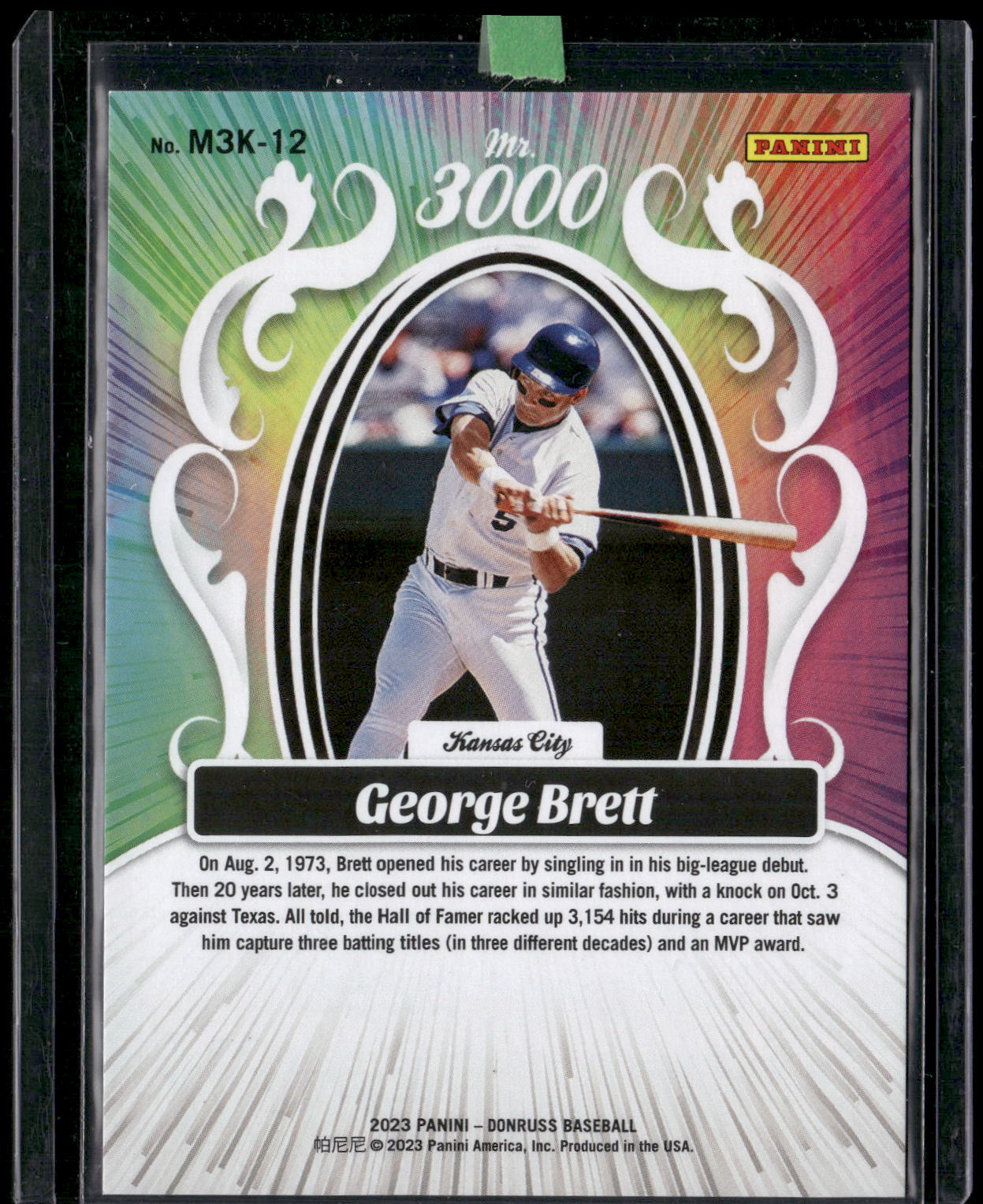2023 Donruss #M3K-12 George Brett Mr. 3000 Red #/149