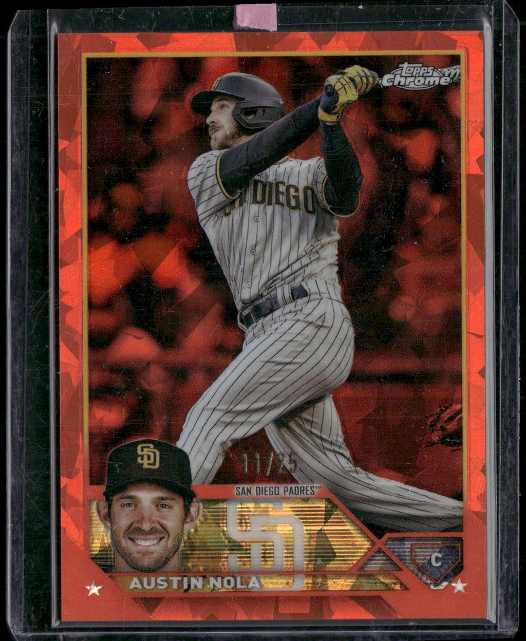 2023 Topps Chrome Sapphire Edition #486 Austin Nola Orange #/25