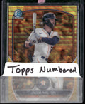 2023 Bowman Chrome #BCP-196 Jacob Melton Prospect YellowOrange Wave #/75