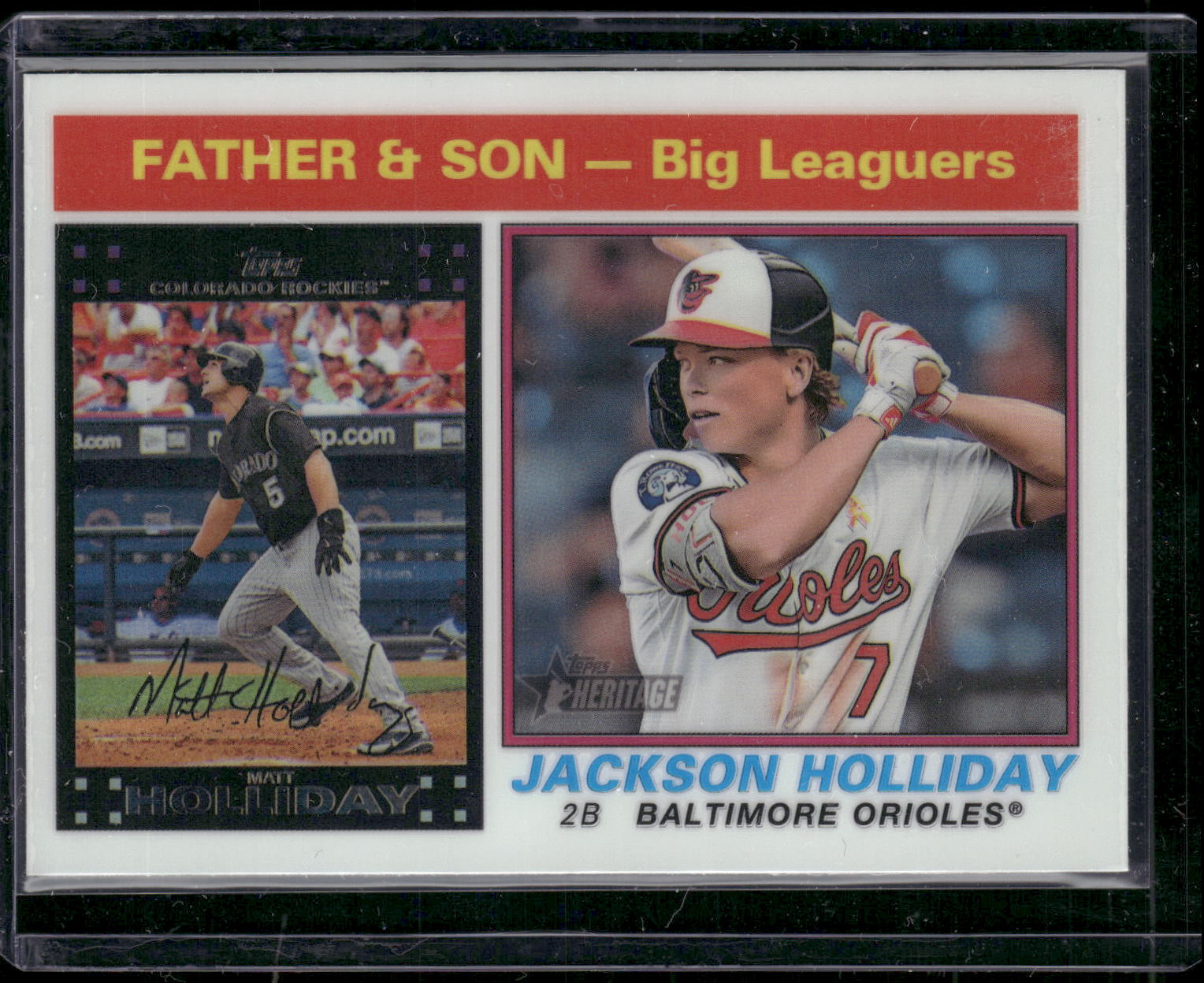 2025 Topps Heritage #66 Matt Holliday / Jackson Holliday