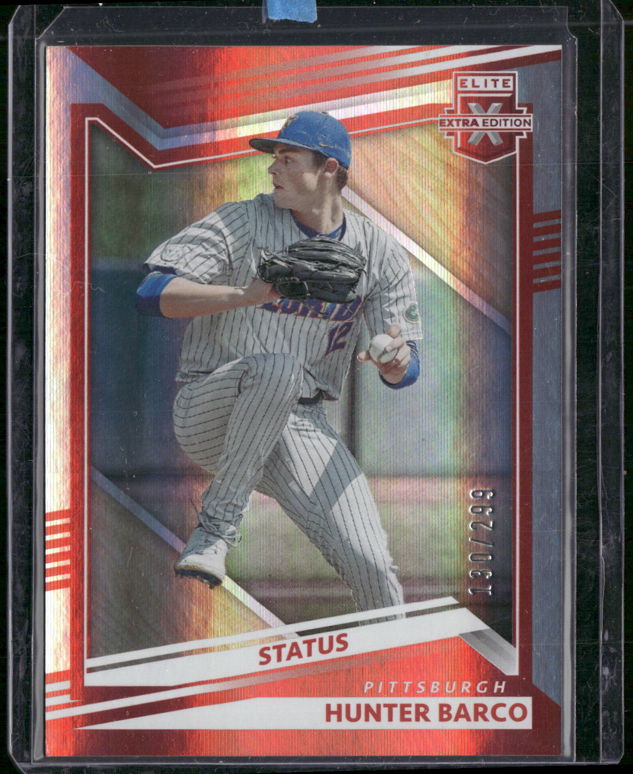 2022 Panini Elite Extra Edition #44 Hunter Barco Status Red #/299