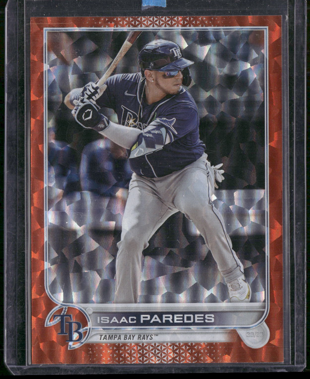 2022 Topps Update #US123 Isaac Paredes Orange Rainbow Foil #/299