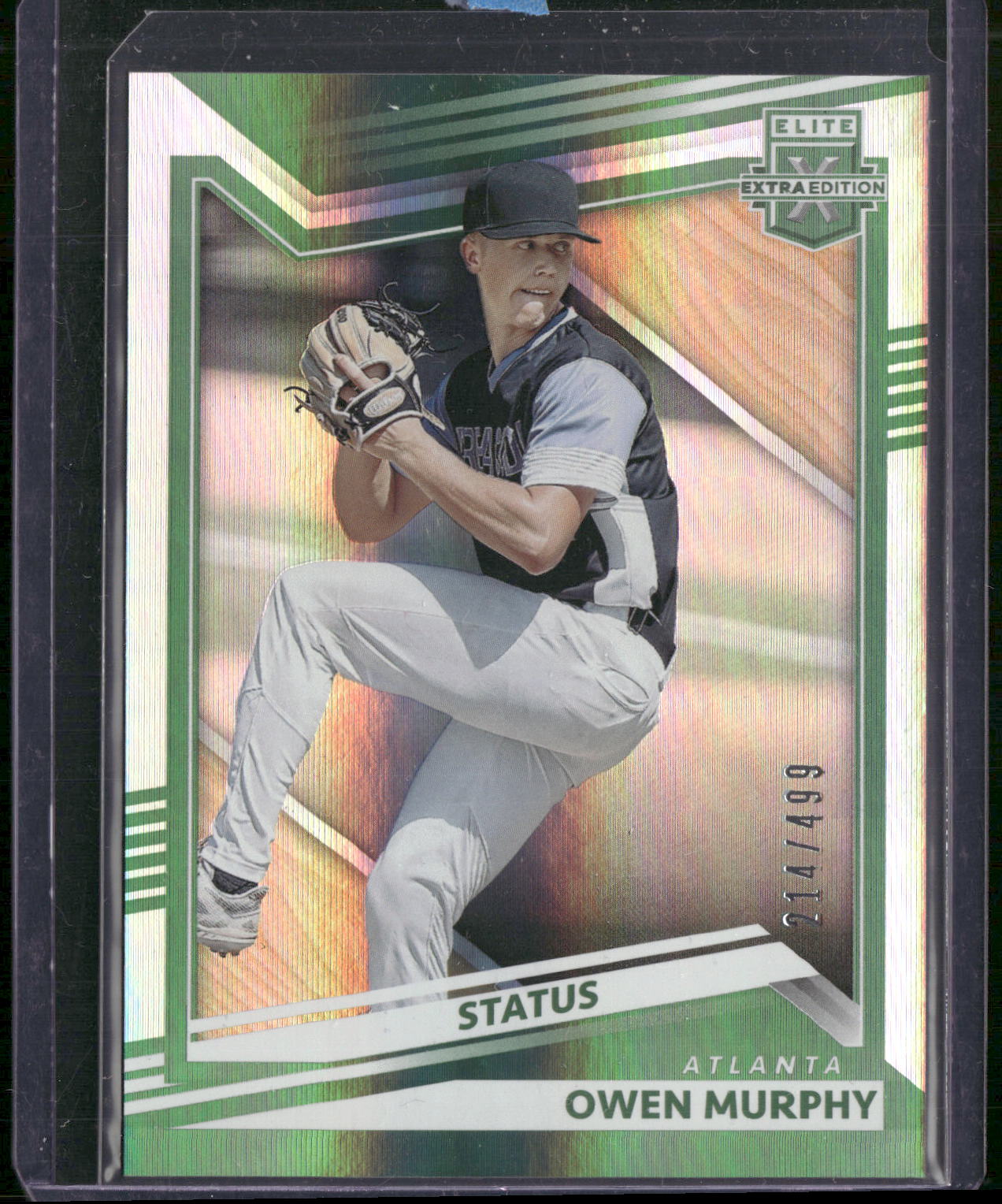 2022 Panini Elite Extra Edition #20 Owen Murphy Status Green #/499