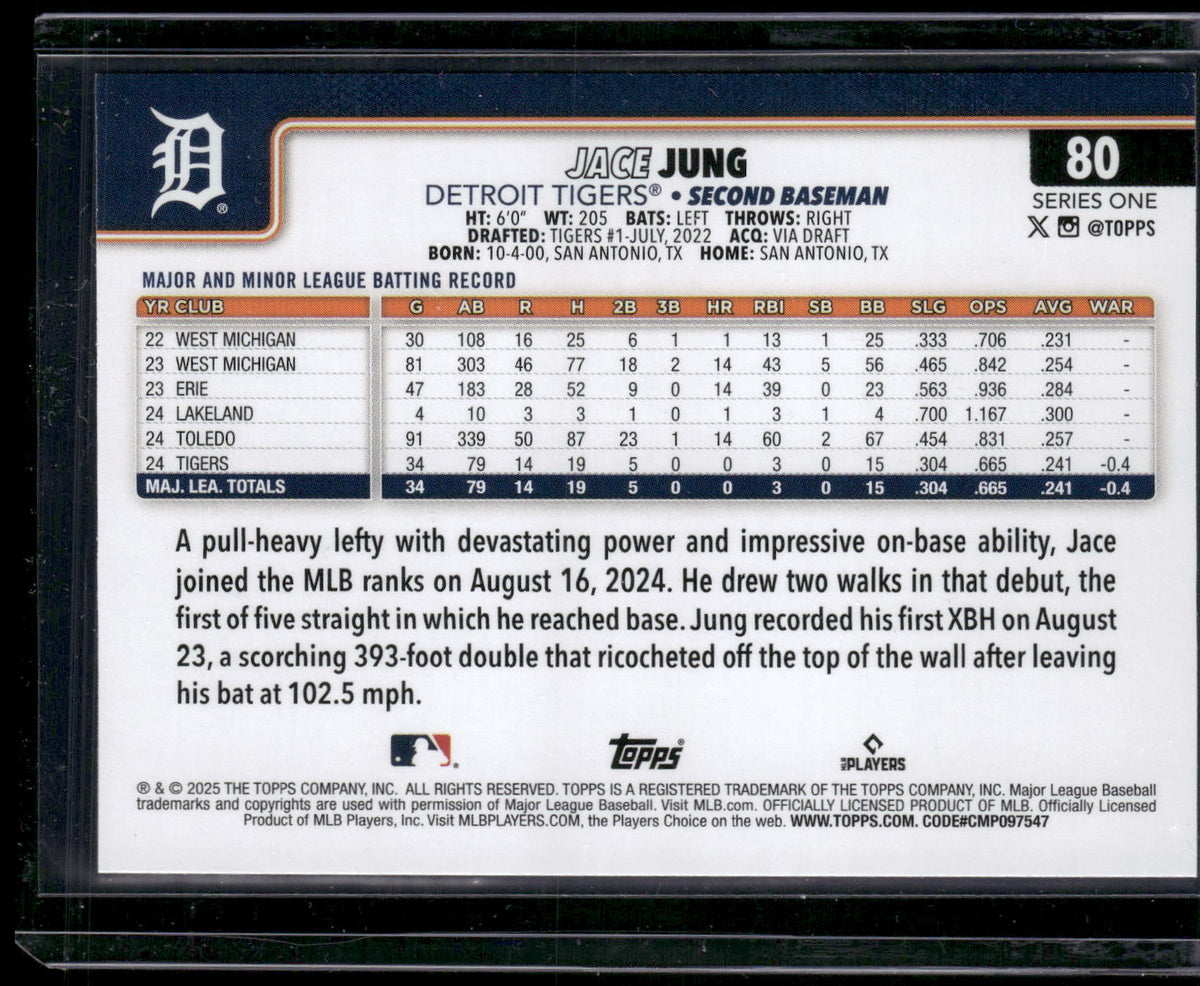 2025 Topps #80 Jace Jung