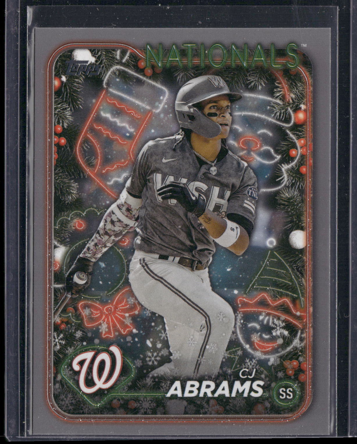 2024 Topps Holiday #H47 CJ Abrams Silver Glitter