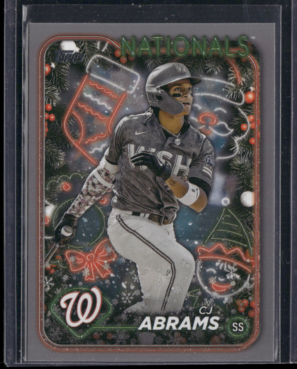 2024 Topps Holiday #H47 CJ Abrams Silver Glitter