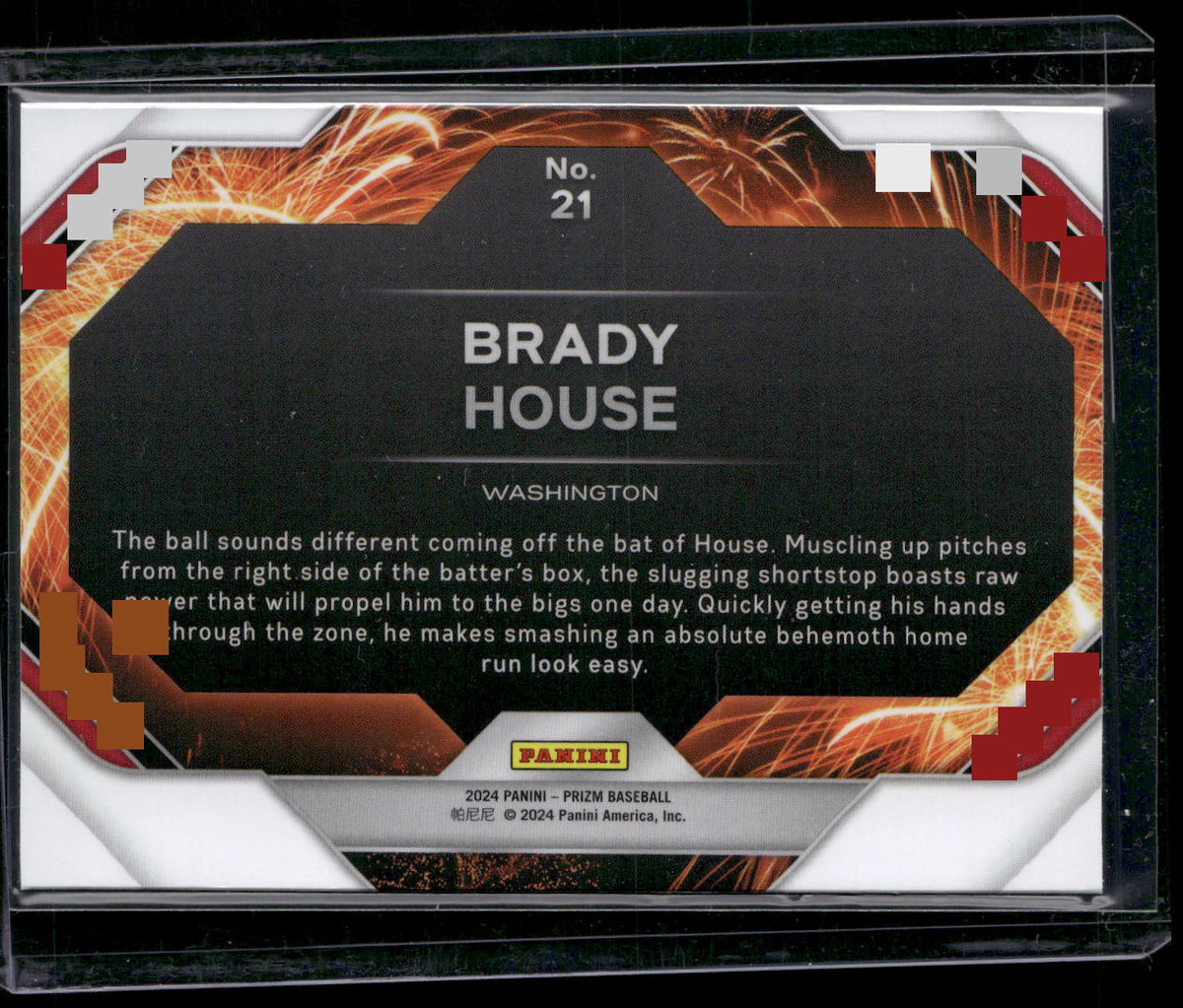 2024 Panini Prizm #21 Brady House Fireworks Silver Prizm