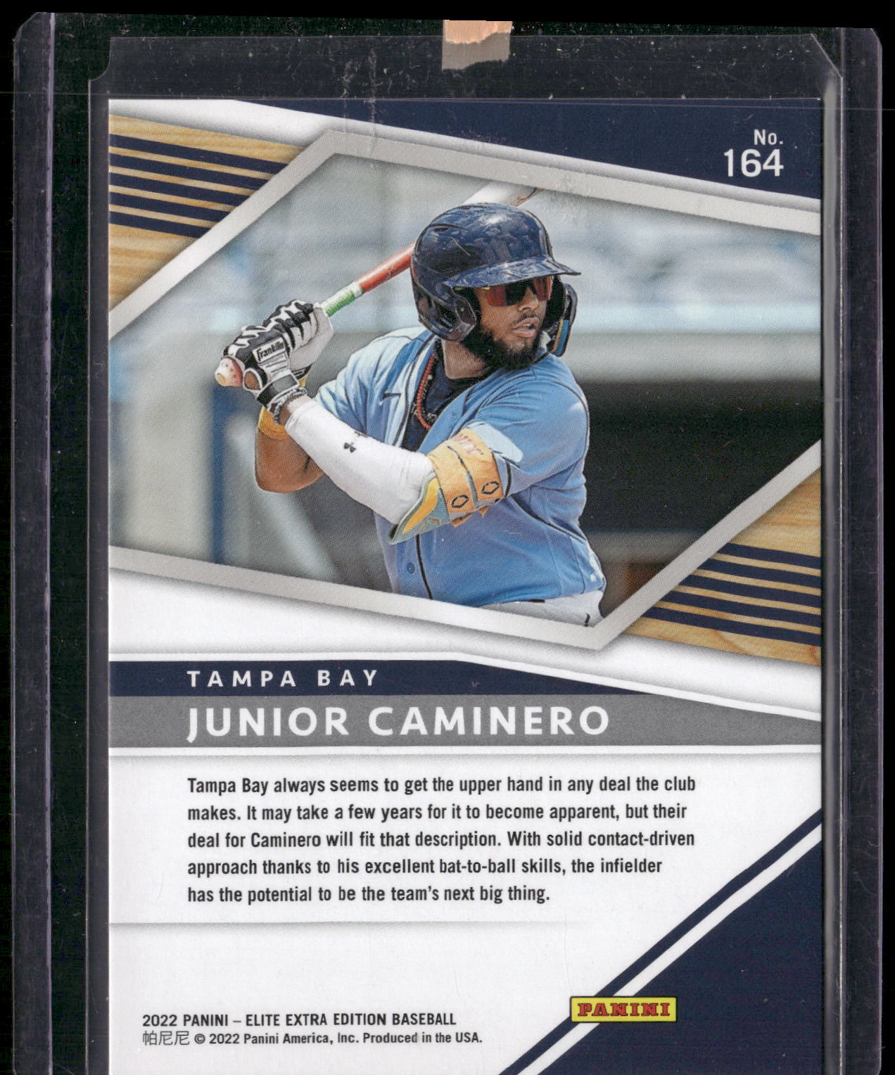 2022 Panini Elite Extra Edition #164 Junior Caminero Status Red #/299