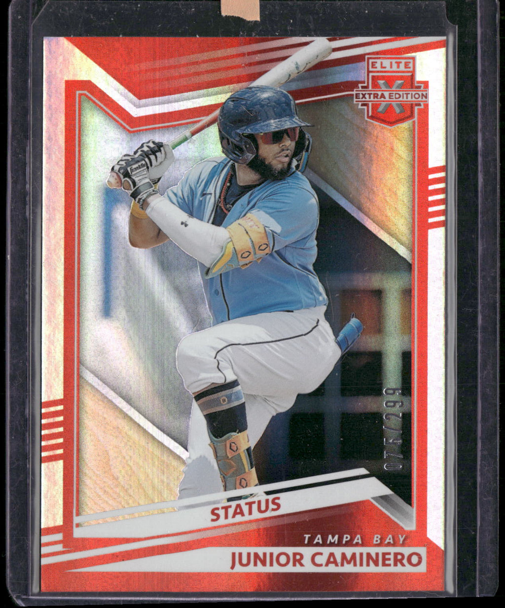 2022 Panini Elite Extra Edition #164 Junior Caminero Status Red #/299