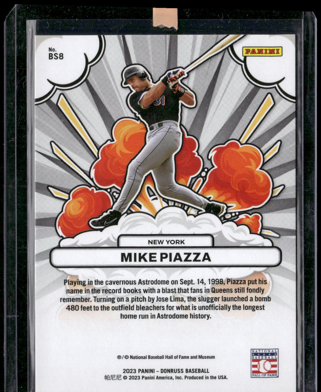 2023 Donruss #BS8 Mike Piazza Bomb Squad Silver #/349