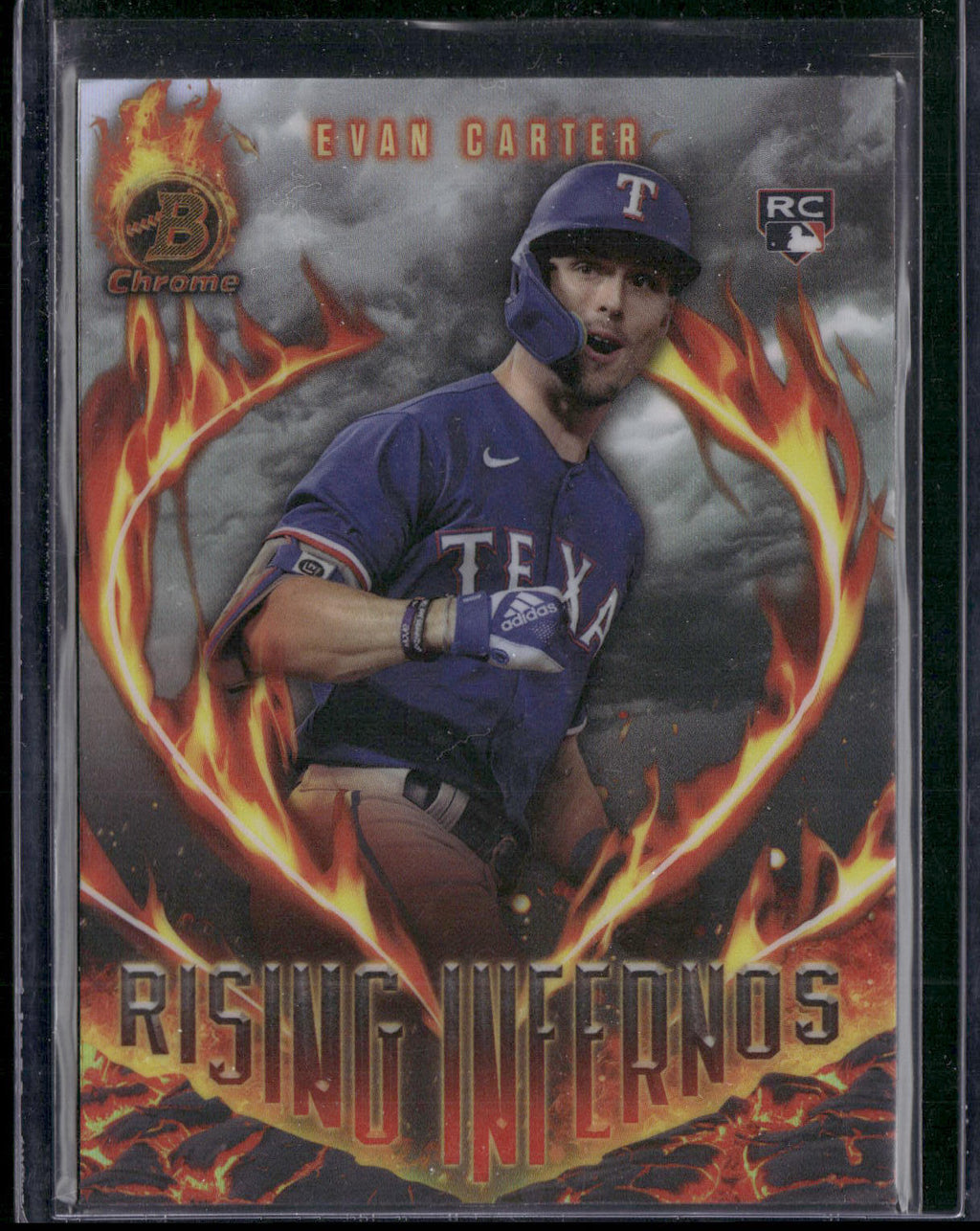 2024 Bowman #RI-5 Evan Carter Rising Infernos