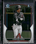 2023 Bowman #BCP-56 Christian Cerda Chrome Prospects Lunar Glow Refractors
