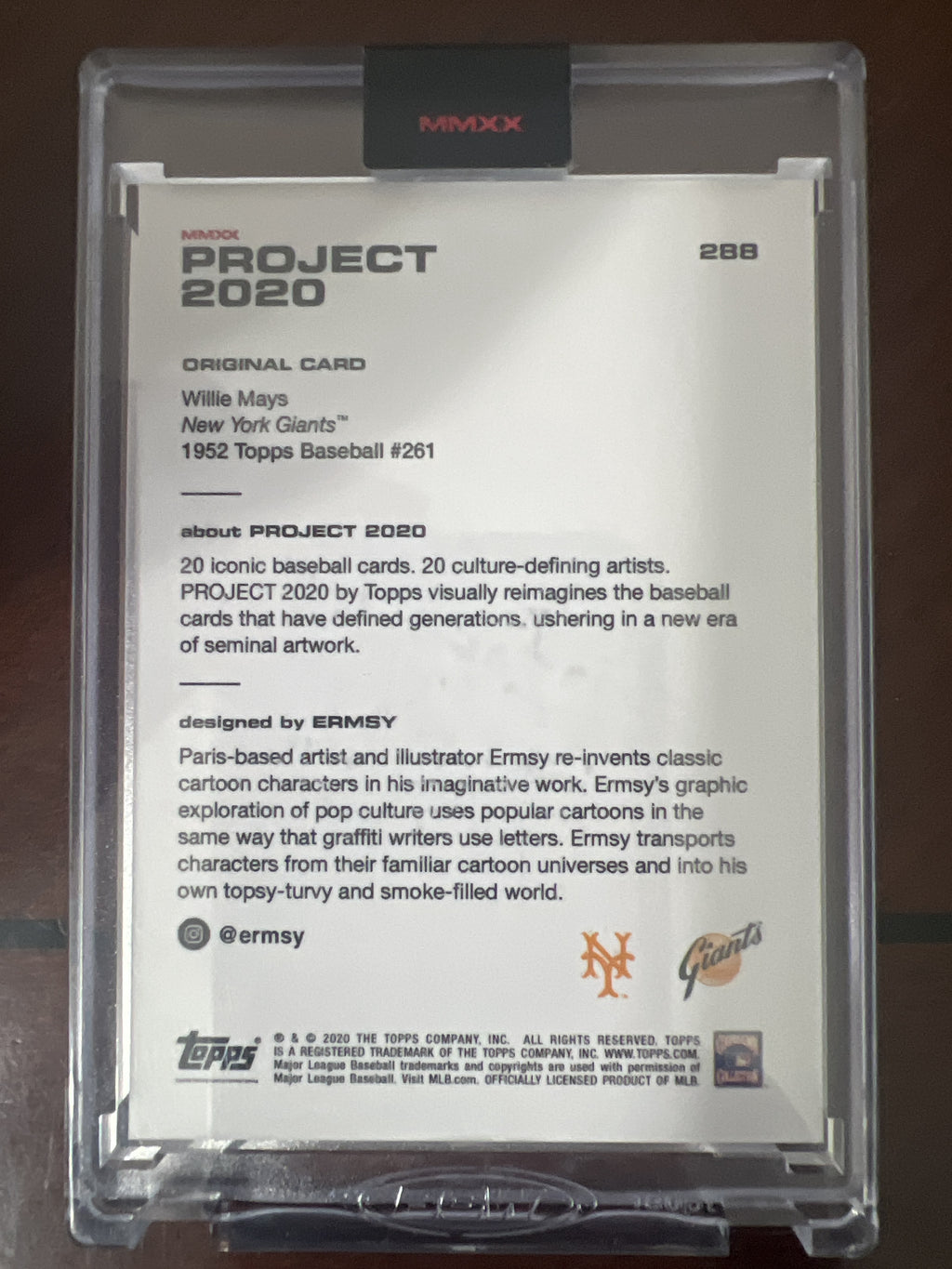 2020 Topps Project 2020 #288 Willie Mays