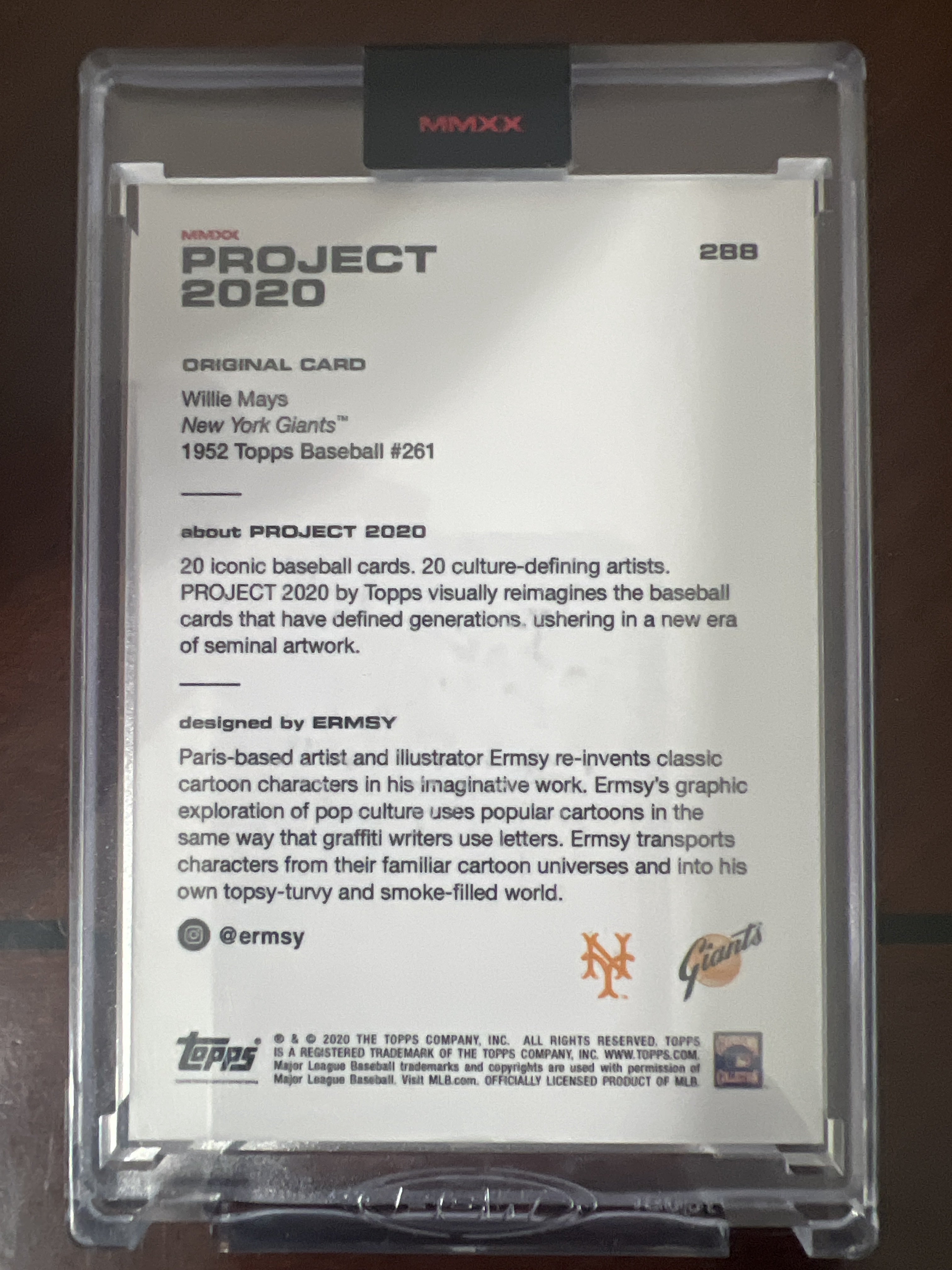 2020 Topps Project 2020 #288 Willie Mays