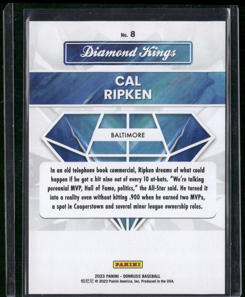 2023 Donruss #8 Cal Ripken Holo Red #/2023