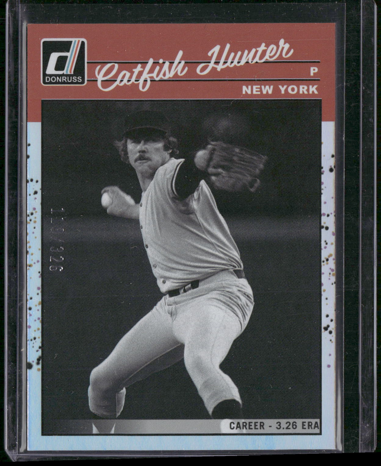2023 Donruss #275 Catfish Hunter Career Stat Line #/326
