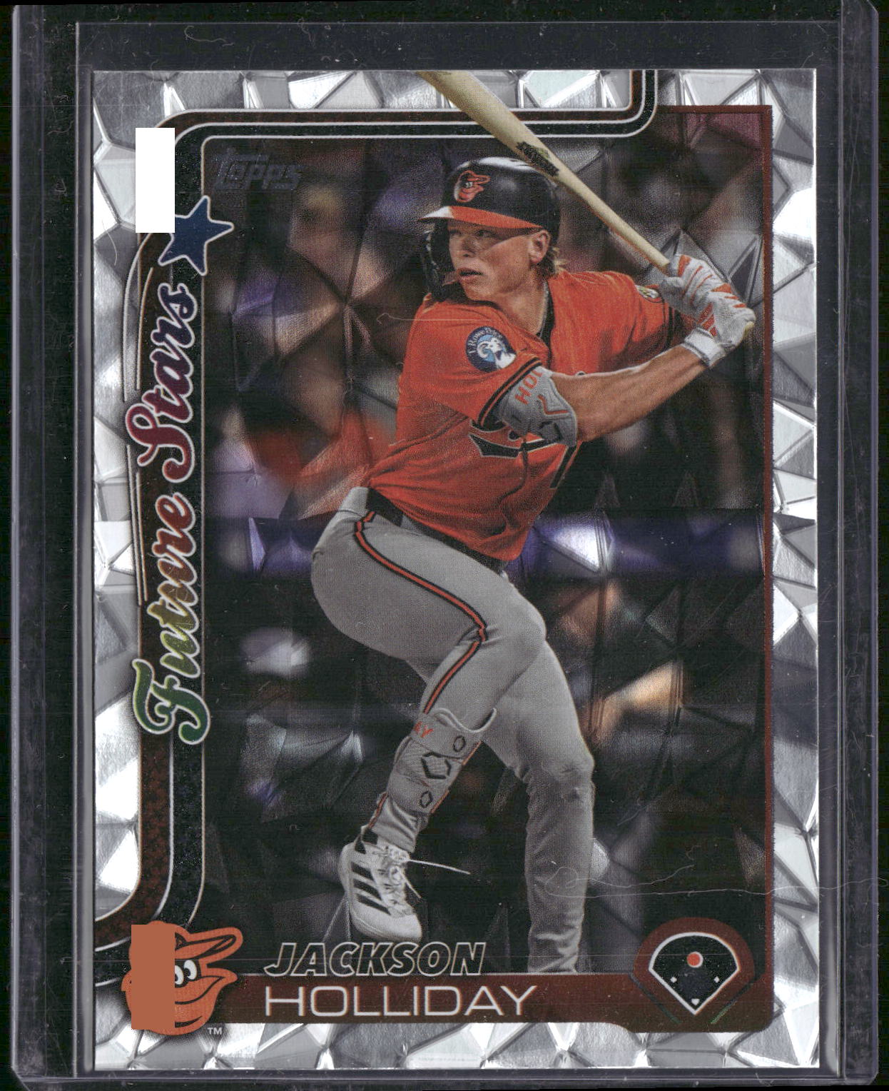 2025 Topps #220 Jackson Holliday Silver Crackle Foilboard