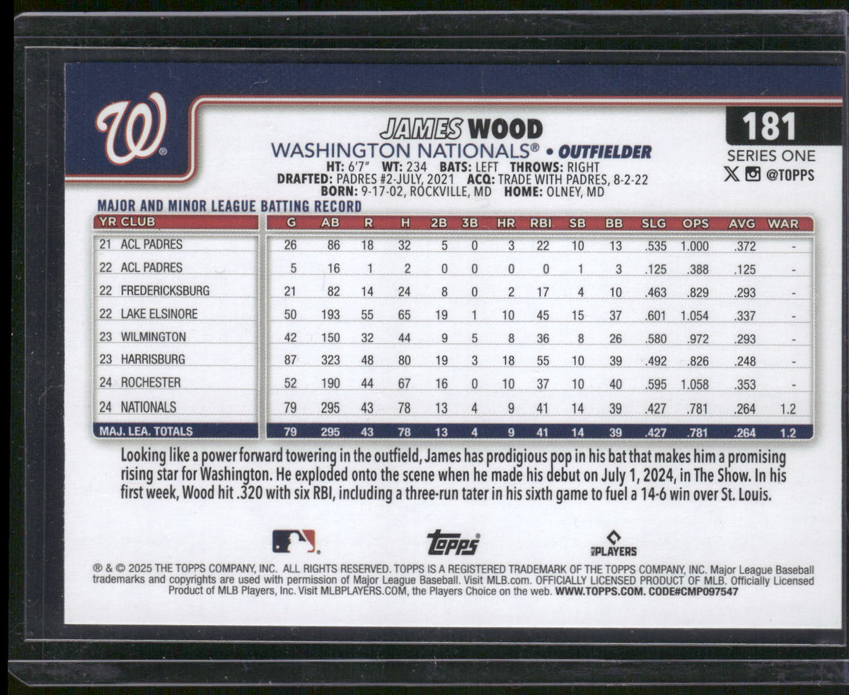2025 Topps #181 James Wood