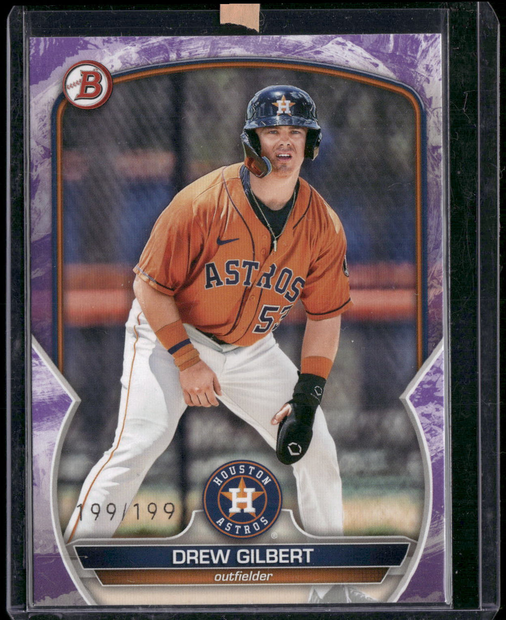 2023 Bowman #BP-16 Drew Gilbert Prospects Purple Pattern #/199
