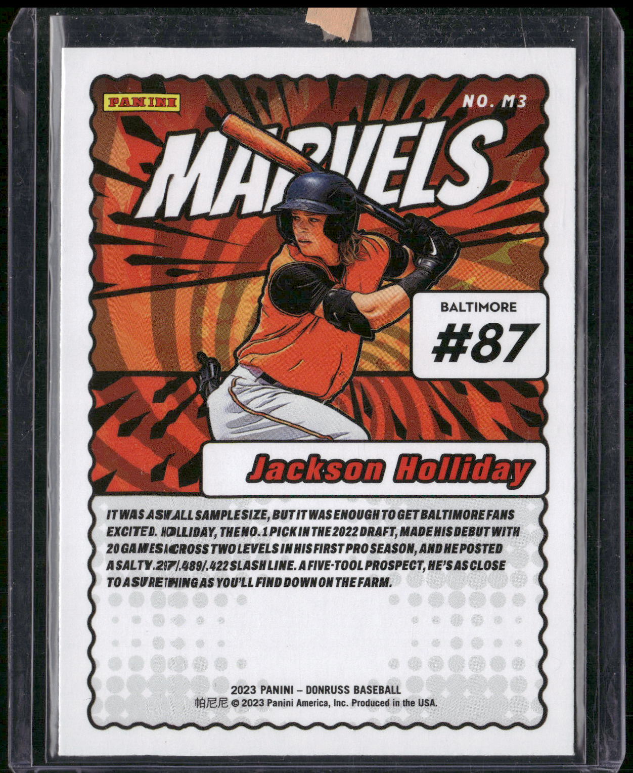 2023 Donruss #M3 Jackson Holliday Marvels Pink Fireworks