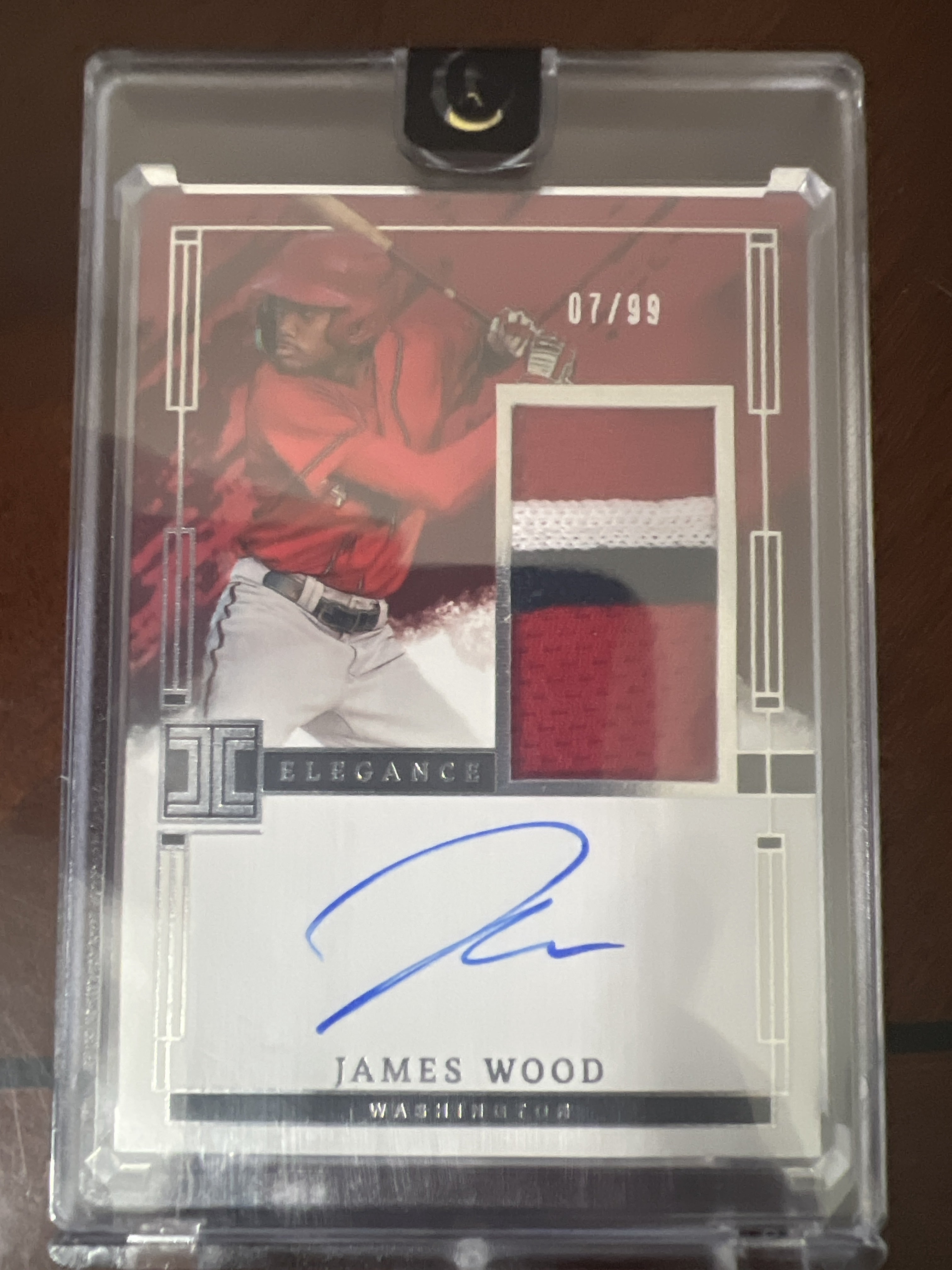2024 Panini Impeccable #EPJ-JW James Wood Elegance Prospect Jersey Auto #/99
