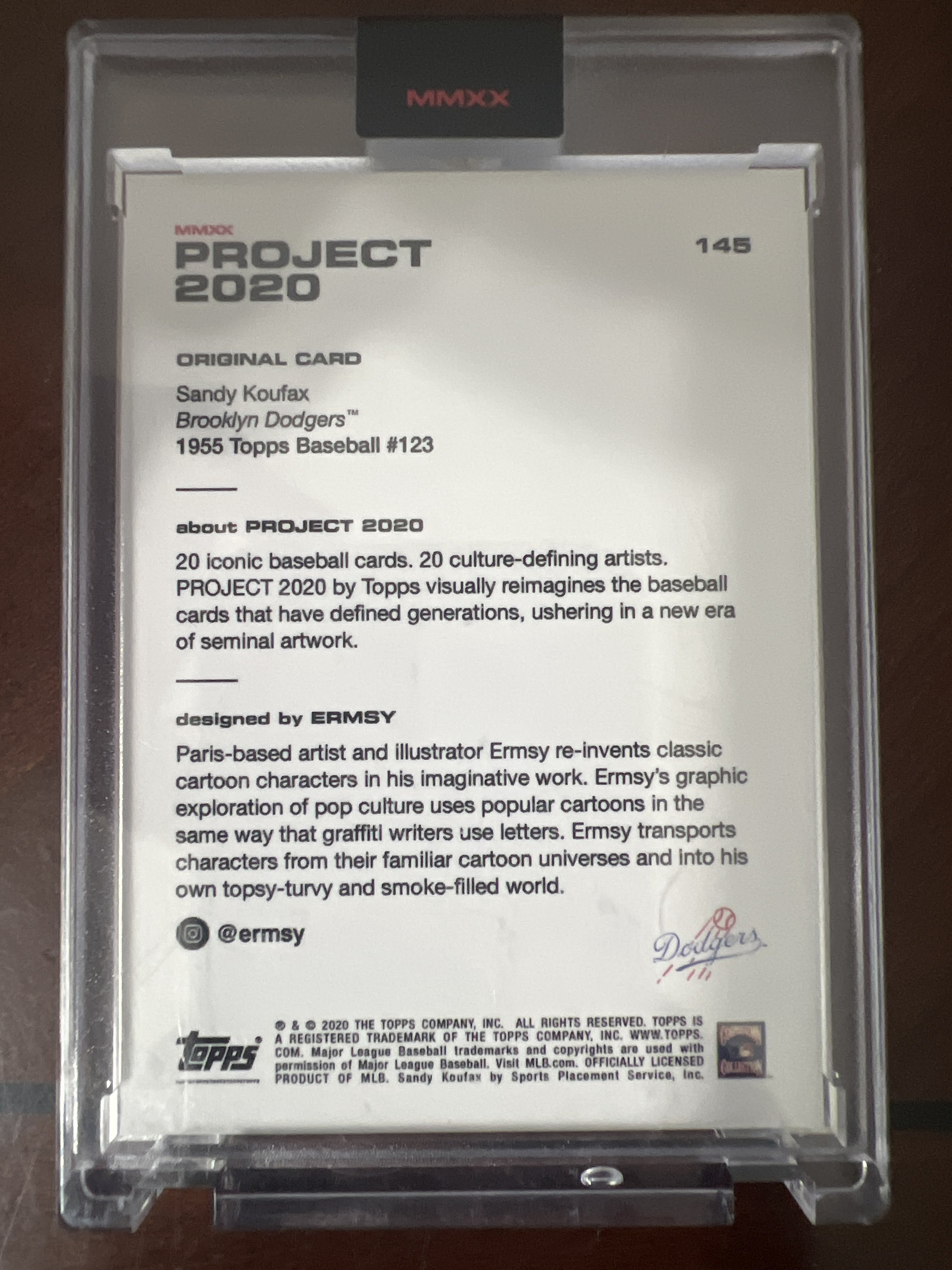 2020 Topps Project 2020 #145 Sandy Koufax