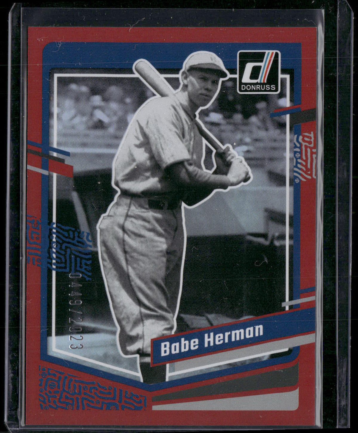 2023 Donruss #170 Babe Herman Holo Red #/2023