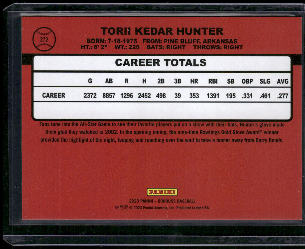 2023 Donruss #272 Torii Hunter Holo Red #/2023
