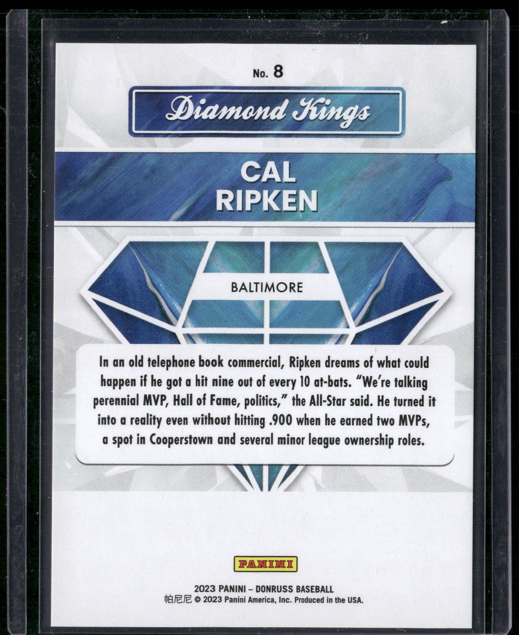 2023 Donruss #8 Cal Ripken Holo Red #/2023