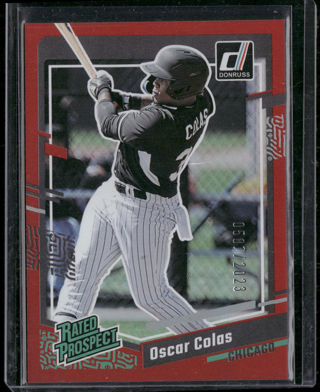 2023 Donruss #66 Oscar Colas Holo Red #/2023