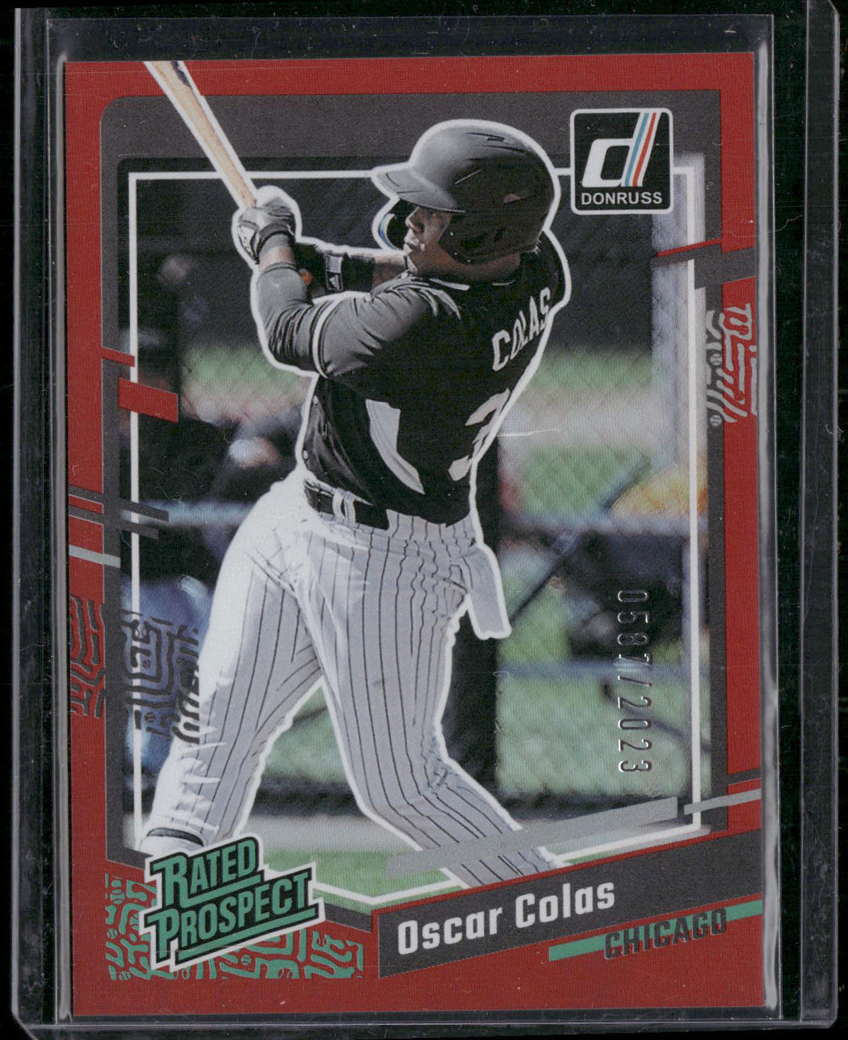 2023 Donruss #66 Oscar Colas Holo Red #/2023