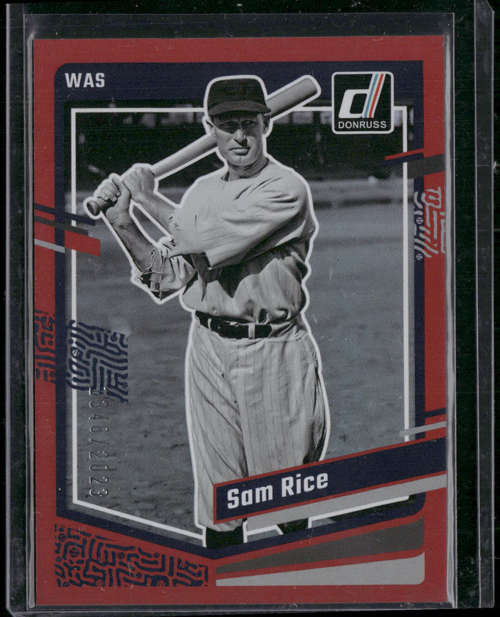 2023 Donruss #164 Sam Rice Holo Red #/2023