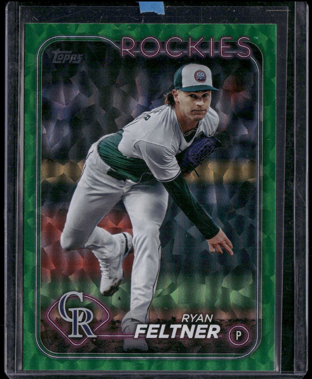 2024 Topps Update #US99 Ryan Feltner Green Crackle Foilboard #/499