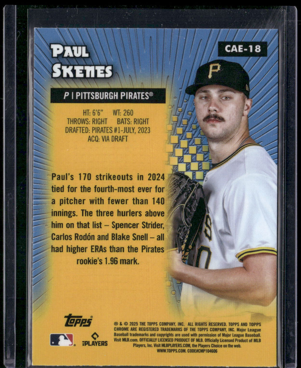 2025 Topps Chrome #CAE-18 Paul Skenes Chrome All-Etch