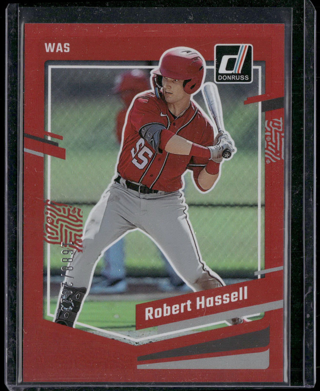 2023 Donruss #120 Robert Hassell Holo Red #/2023