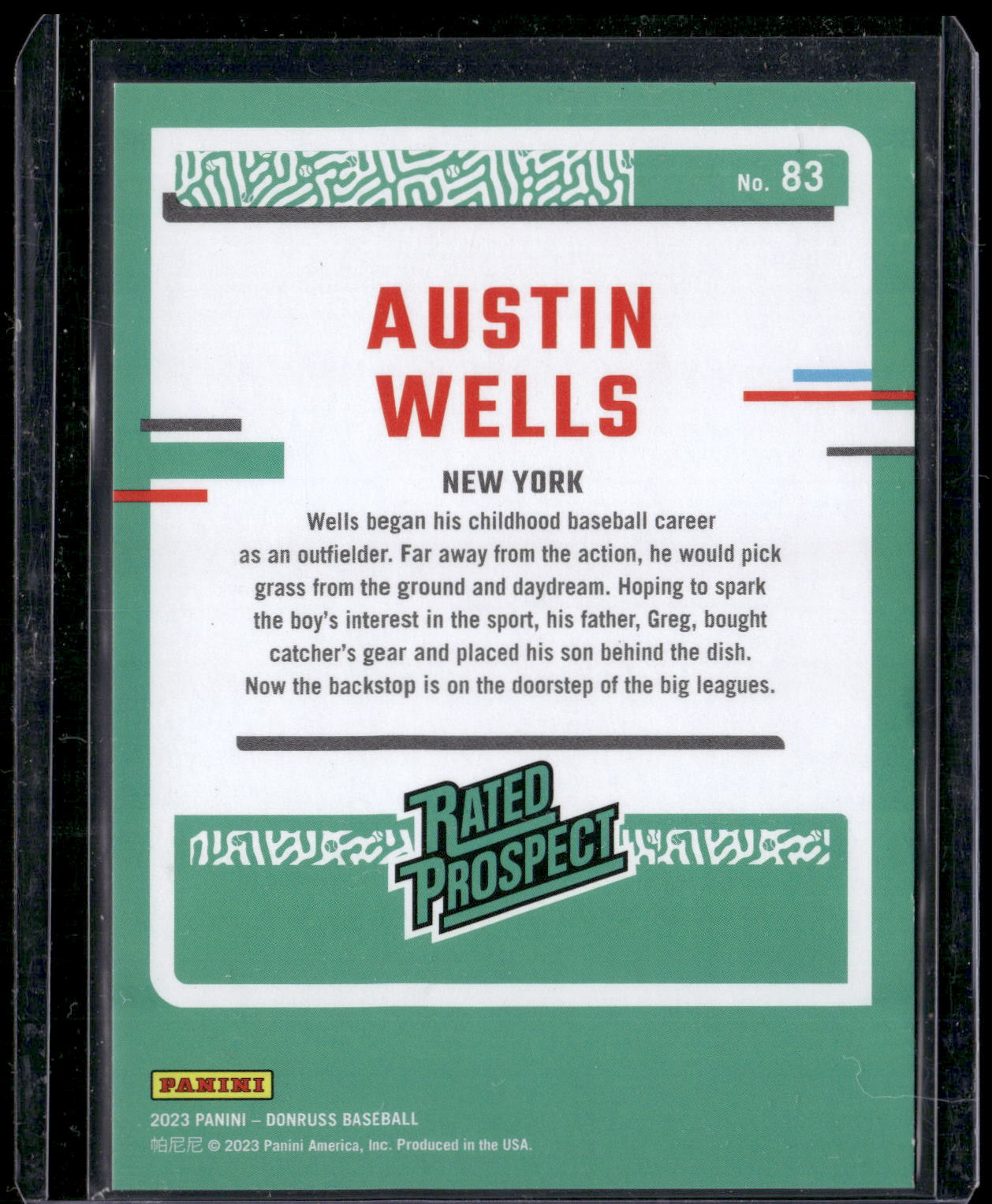 2023 Donruss #83 Austin Wells Holo Red #/2023