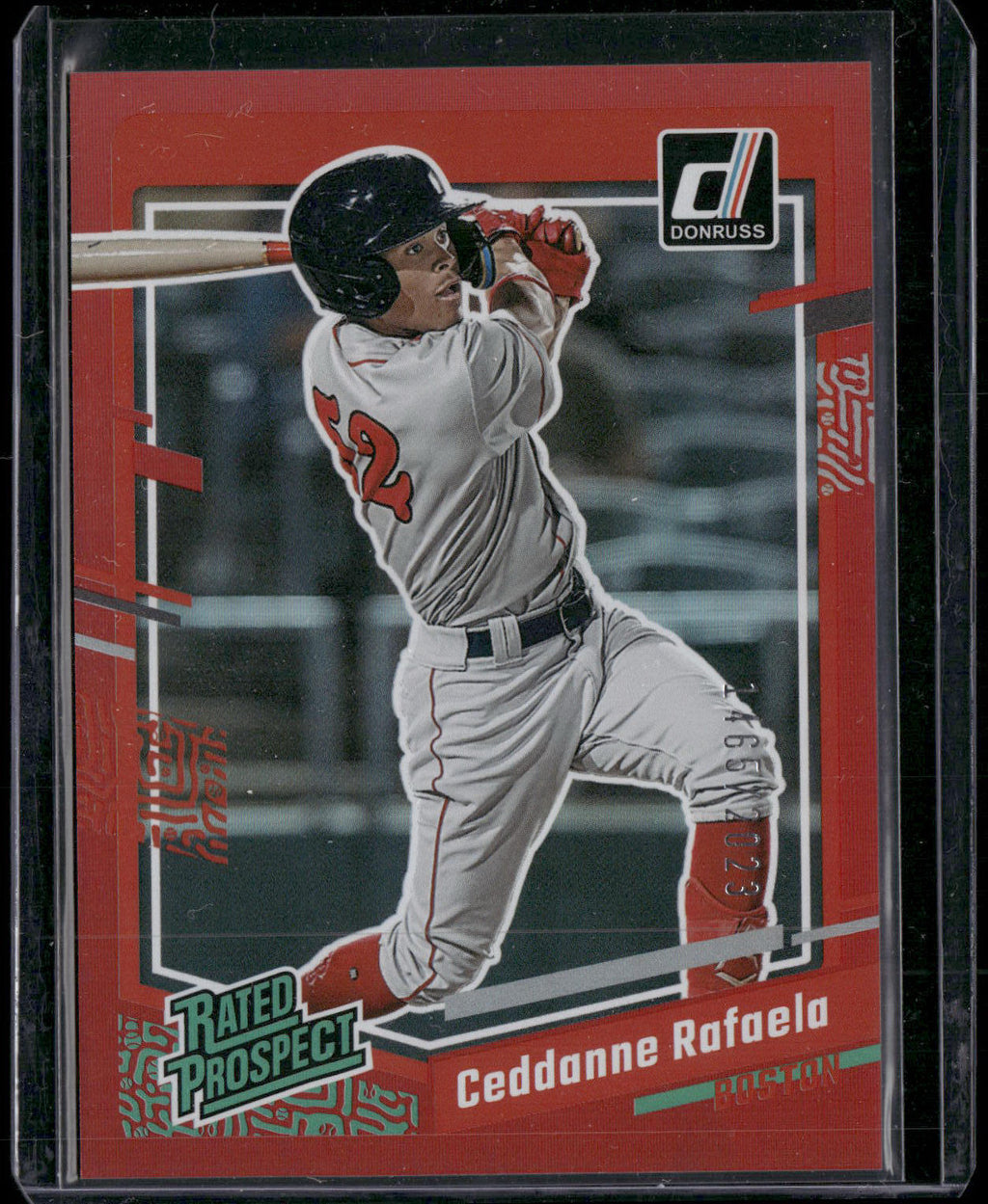 2023 Donruss #63 Ceddanne Rafaela Holo Red #/2023