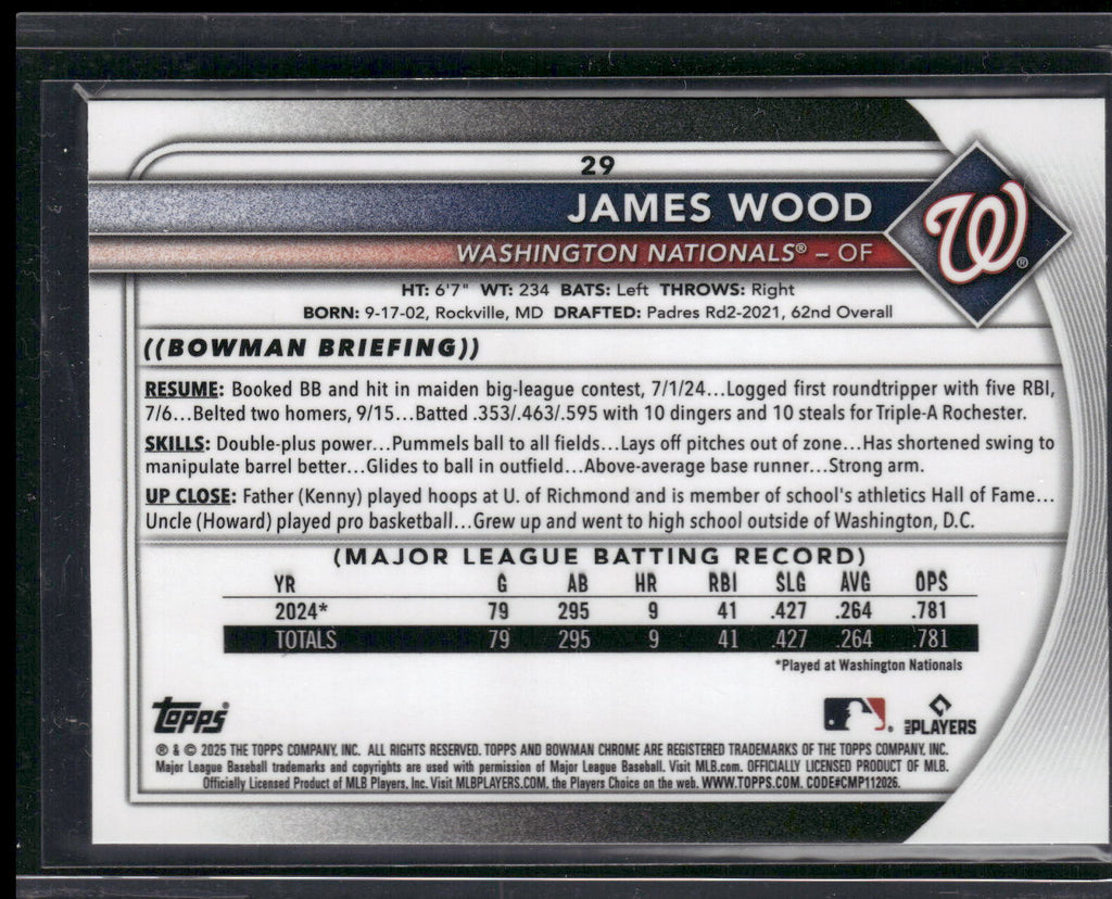 2025 Bowman Chrome #29 James Wood