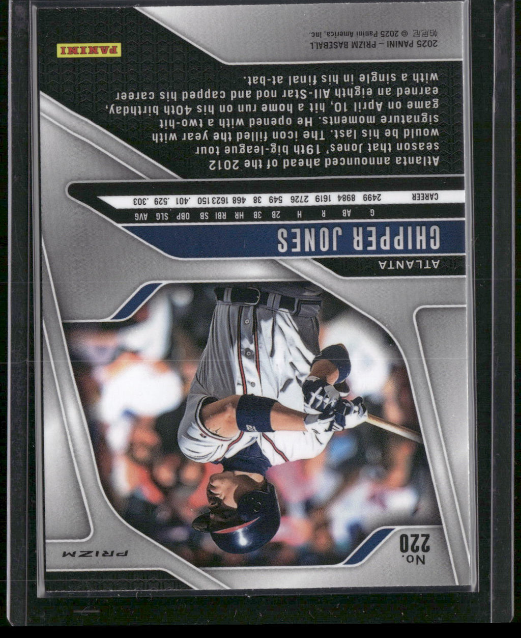 2025 Panini Prizm #220 Chipper Jones Silver Prizms