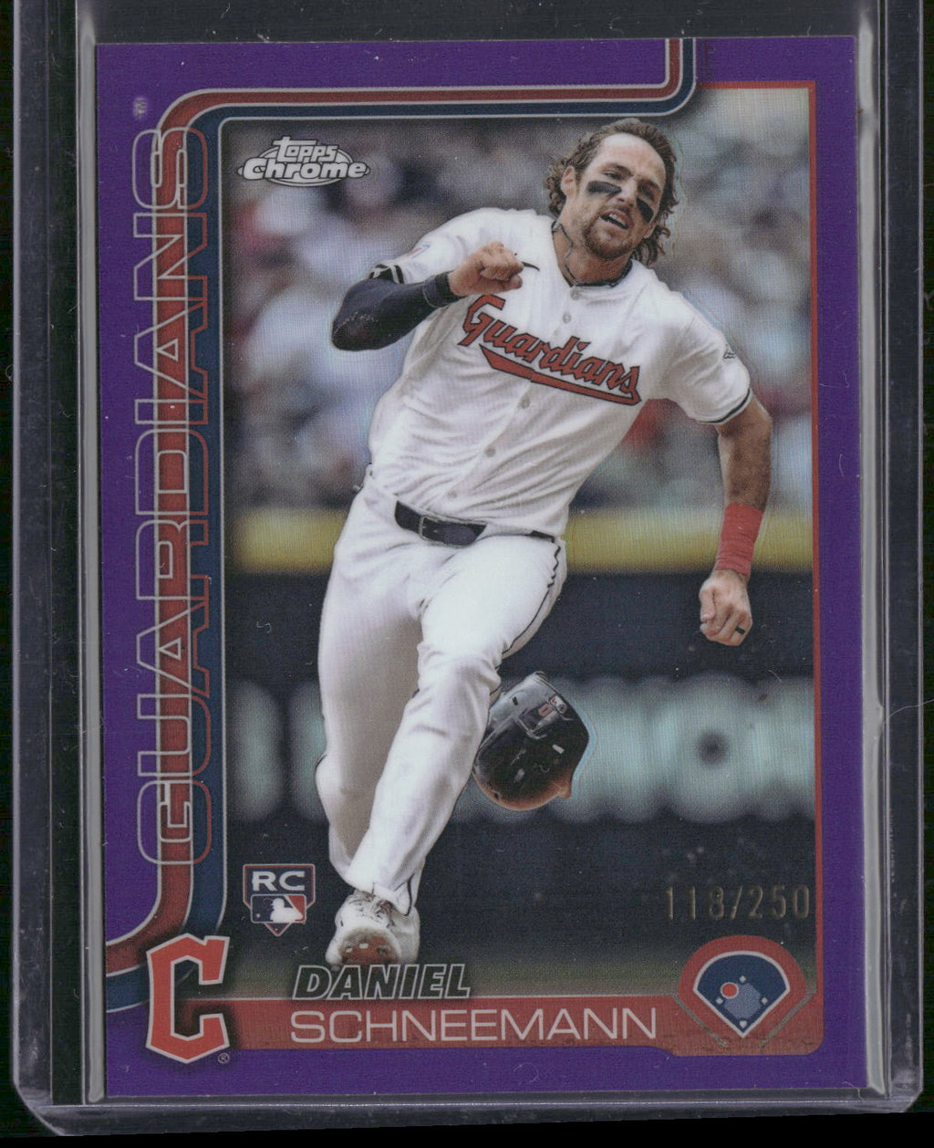 2025 Topps #574 Daniel Schneemann Purple Rainbow Foil #/250