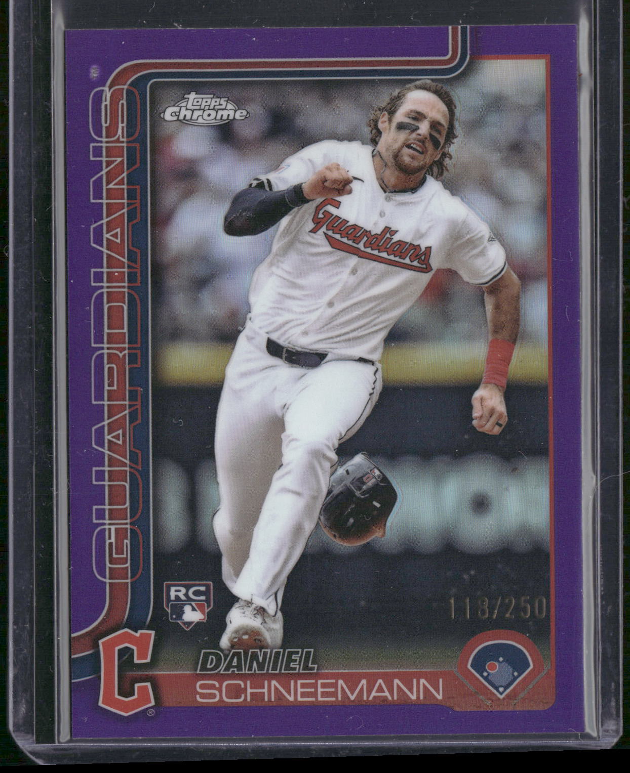 2025 Topps #574 Daniel Schneemann Purple Rainbow Foil #/250