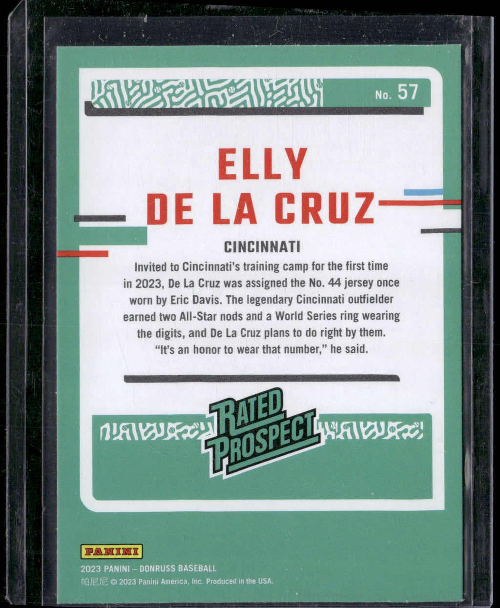 2023 Donruss #57 Elly De La Cruz