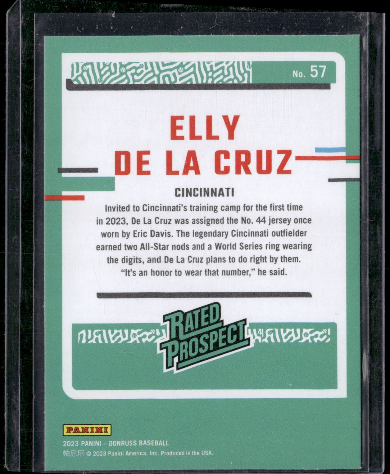 2023 Donruss #57 Elly De La Cruz